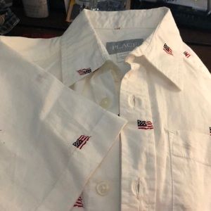 Boys short sleeve flag shirt